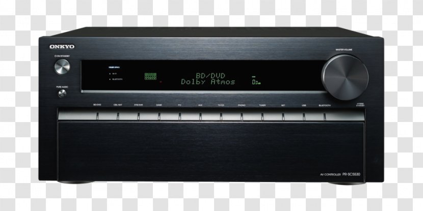 AV Receiver Onkyo PR-SC5530 Home Theater Systems Radio - Dolby Atmos Transparent PNG
