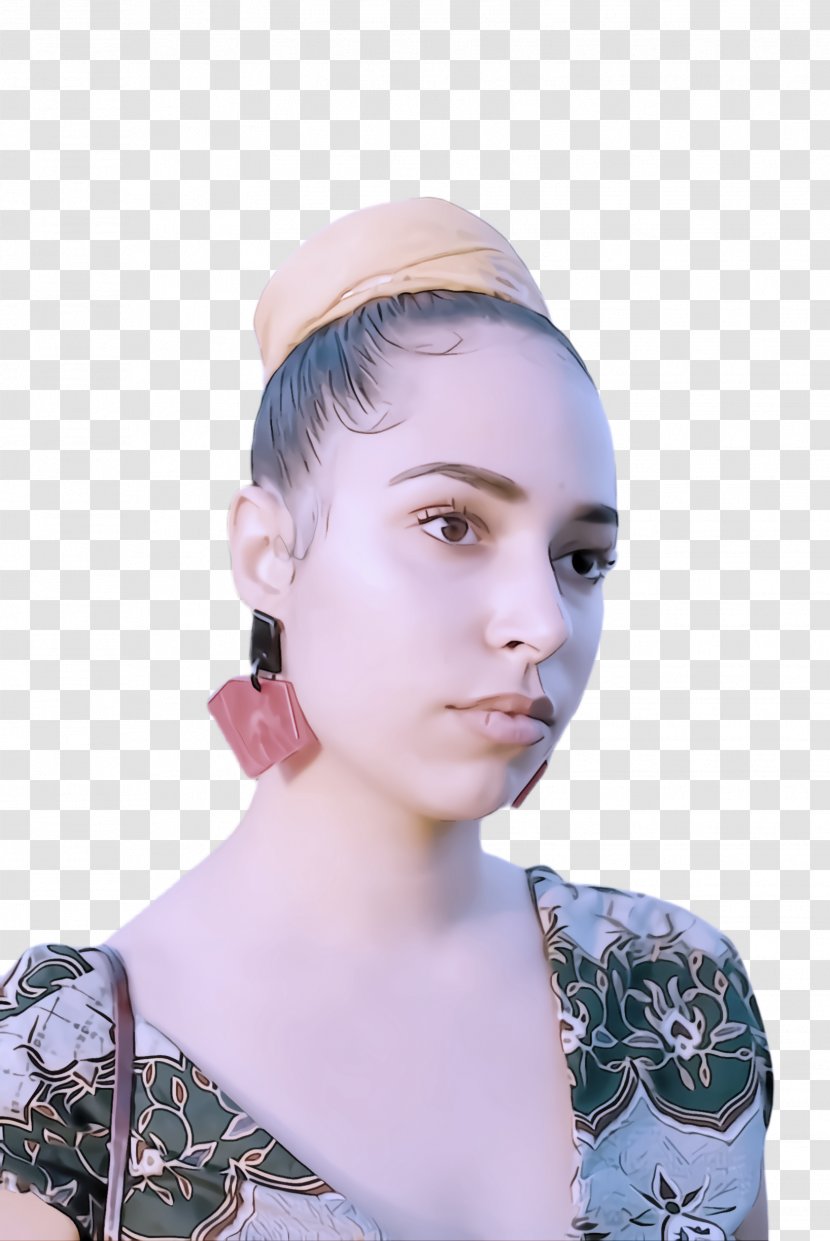 Hair Face Forehead Eyebrow Hairstyle - Neck - Headpiece Transparent PNG