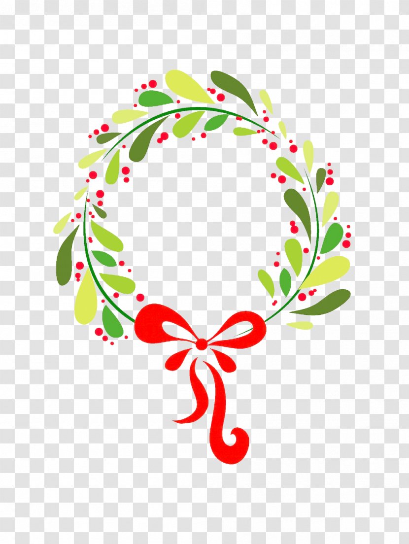 Wreath Christmas Decoration Garland - Laurel - Vector Material Transparent PNG