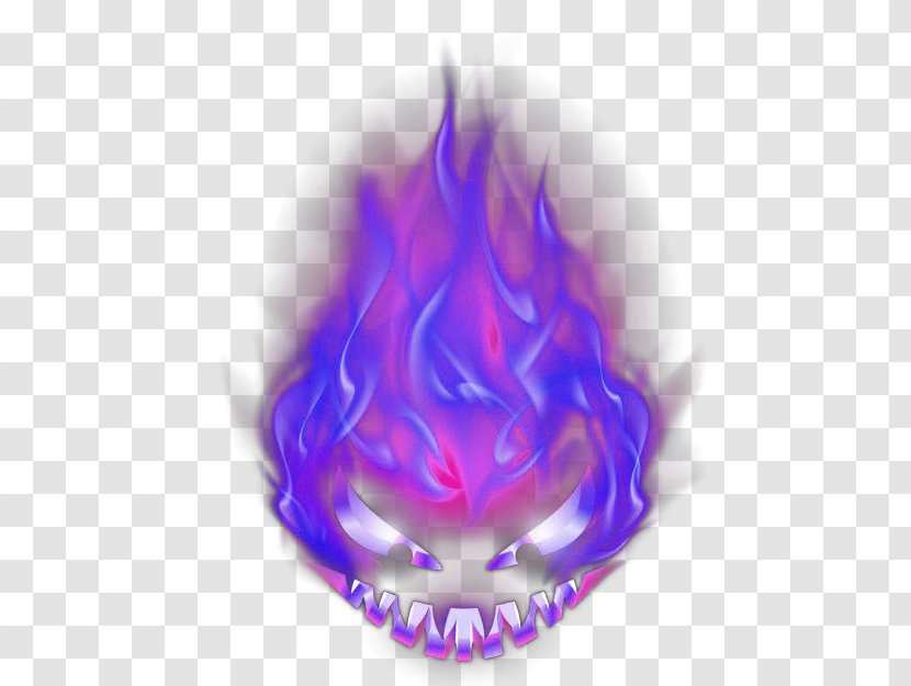 Flame Devil - Blue Horror Effect Element Transparent PNG