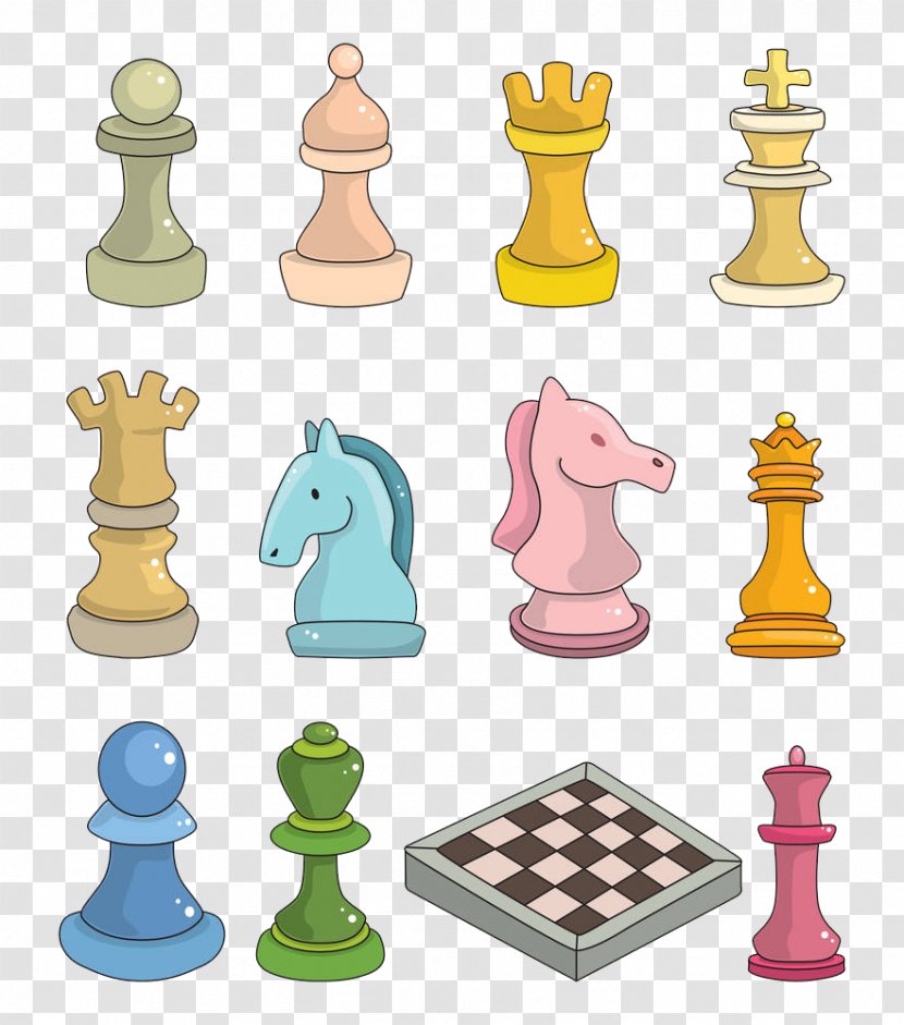 Chess Piece Cartoon Queen - Chessboard And Transparent PNG