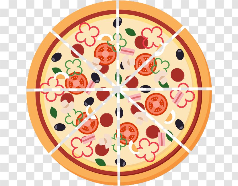 Hawaiian Pizza Italian Cuisine Take-out Delivery - Tableware - Deep Dish Vector Transparent PNG