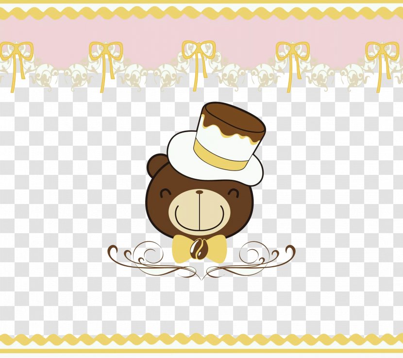 Topper Chocolate Wallpaper - Watercolor - Bear Wearing A Hat Transparent PNG