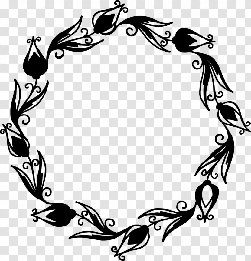 Clip Art - Flower - FLORAL CIRCLE Transparent PNG