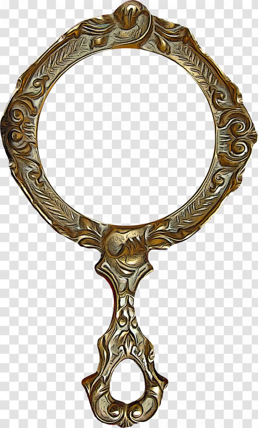 Mirror Bronze Metal Brass Antique Transparent PNG