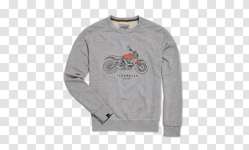 T-shirt Sweater Clothing Bluza Ducati Scrambler - Active Shirt - Pelle Jacket With Hood Transparent PNG