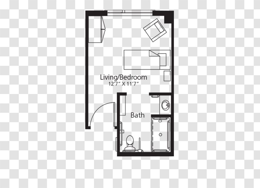 Rudow Floor Plan House Sunroom - White - Senior Care Flyer Transparent PNG