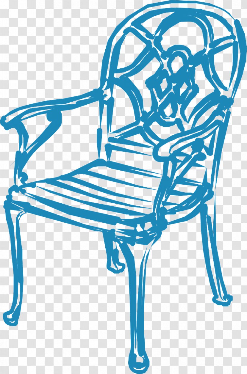 Deckchair Clip Art - Electric Blue - Chair Transparent PNG