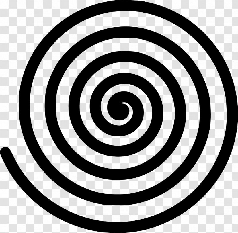 Hypnosis Symbol Clip Art - Black And White - Spiral Transparent PNG