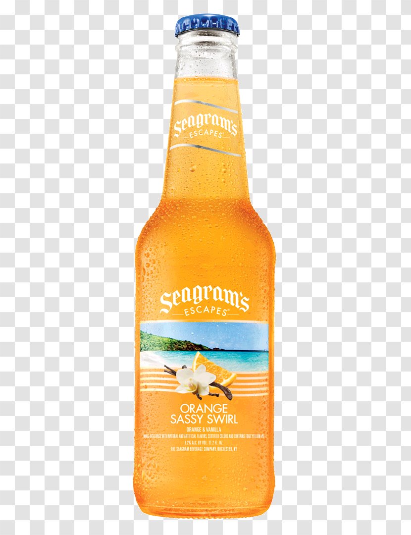 Orange Drink Seagram Wine Cooler Soft - Glass Bottle Transparent PNG
