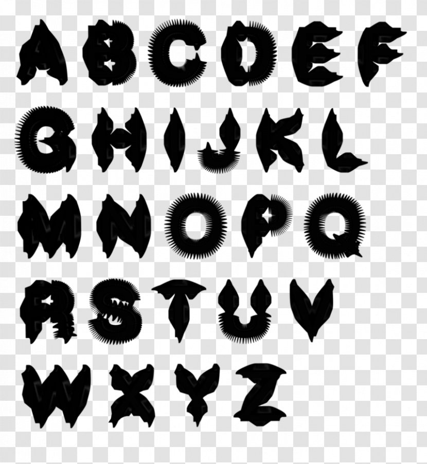 Lettering Alphabet Graffiti Calligraphy - Silhouette Transparent PNG