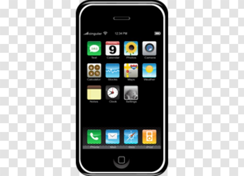 IPhone 4 Telephone Clip Art - Graphic Arts - Cell Cliparts Transparent PNG