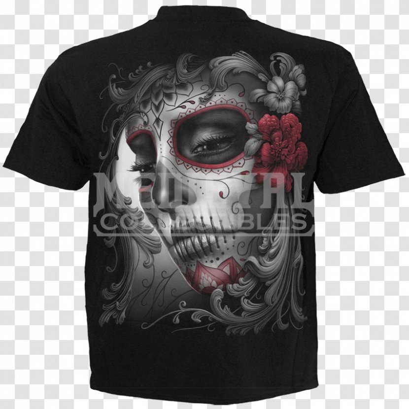 T-shirt Top Skull Clothing - Rose Transparent PNG