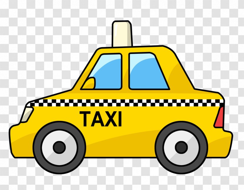 Checker Taxi Car Yellow Cab Clip Art - Vehicle Transparent PNG