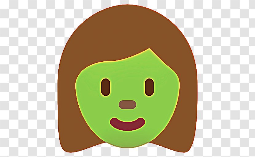 Green Smiley Face - Nose - Smile Head Transparent PNG