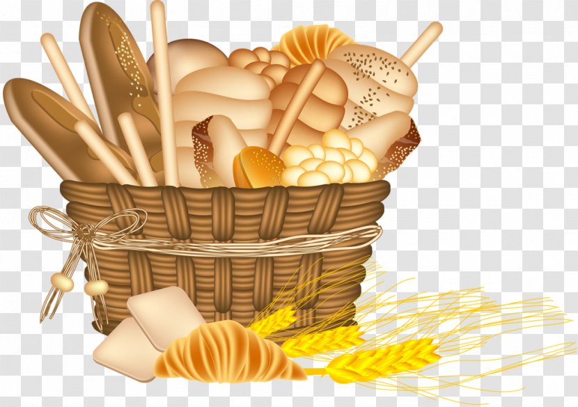 Bakery Basket Of Bread Food Clip Art - Gift Baskets Transparent PNG