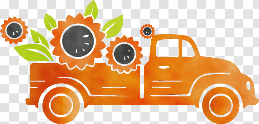 Car Cartoon Orange S.a. Flower Transparent PNG