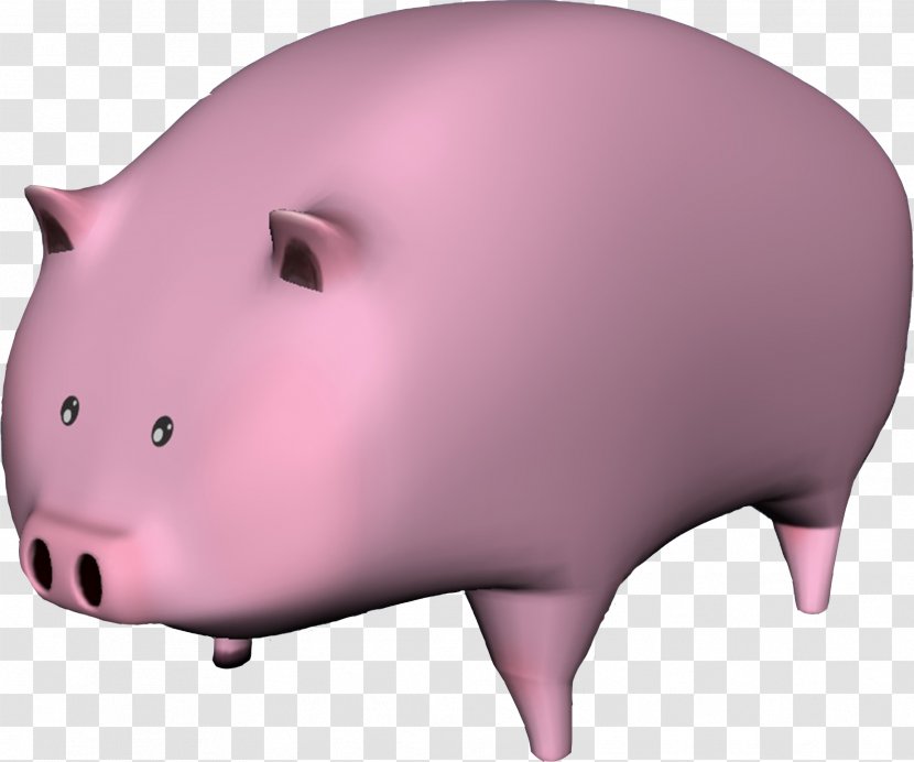 Piggy Bank Mouth Snout - Pig Like Mammal Transparent PNG