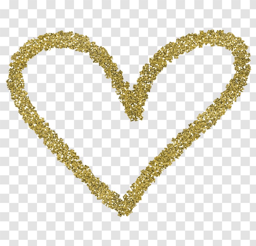 Heart Valentine's Day Gold - Dance - Glitter Border Transparent PNG