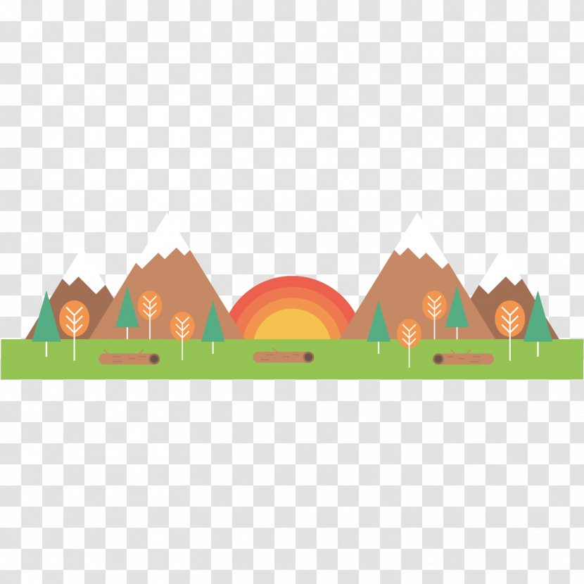 Camping - Area - Field Sunrise Scene Transparent PNG