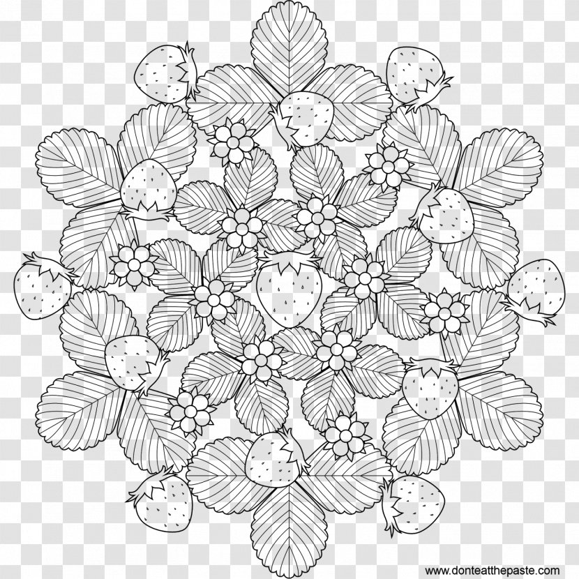 Mandala Coloring Book Drawing Kleurplaat - Flowering Plant - Doily Transparent PNG