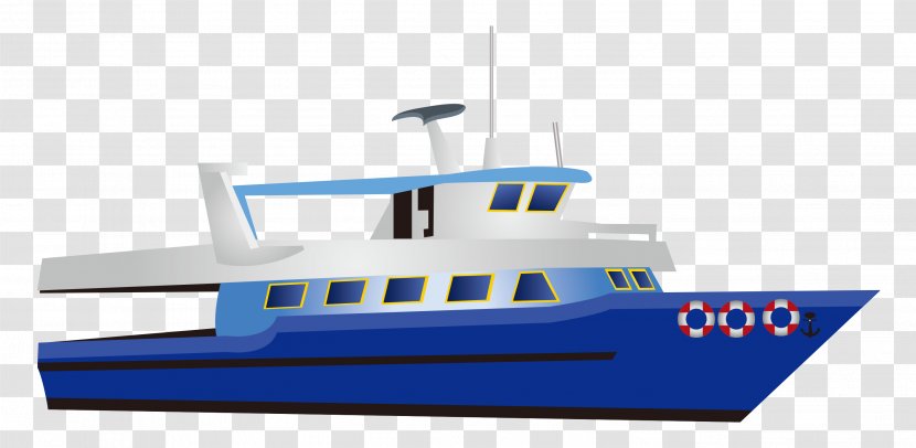 Drawing Ship Royalty-free Clip Art - Line - Blue Hand-painted Cartoon Vector Large Ships Transparent PNG
