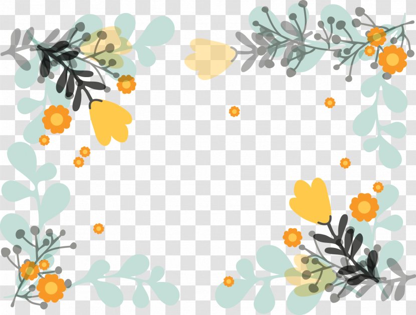 Floral Design Flower Plant - Textile - Lovely Border Transparent PNG