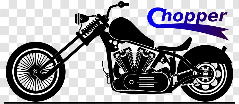 Motorcycle Chopper Harley-Davidson Clip Art - Bicycle Part - Cliparts Transparent PNG