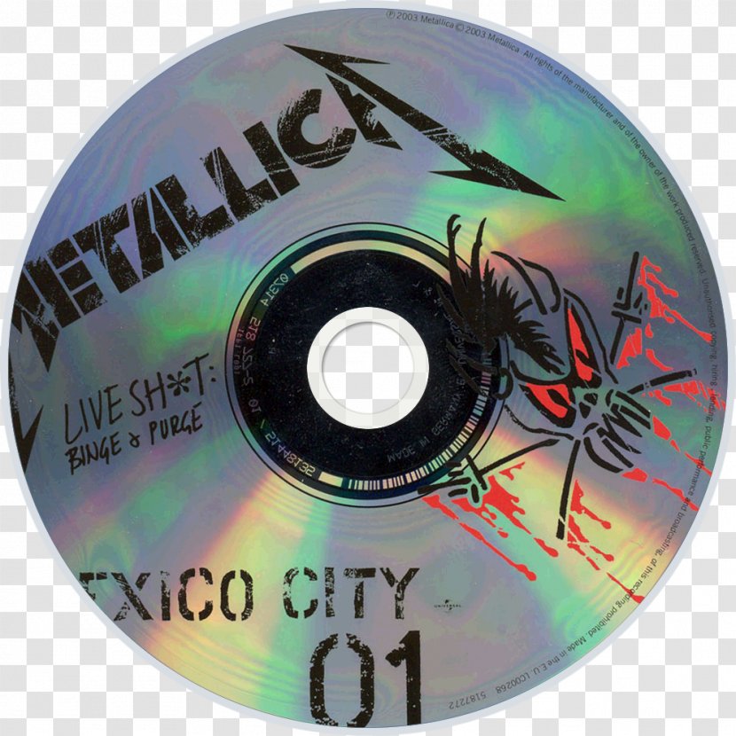 Compact Disc Live Shit: Binge & Purge Metallica Load Heavy Metal - Heart Transparent PNG