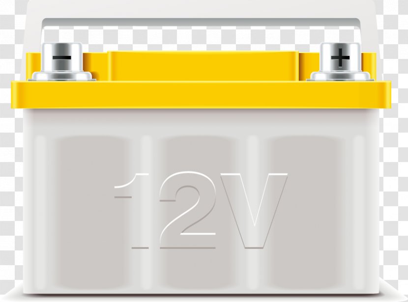 Car Battery Motor Vehicle Service - Yellow - 12 Volt Abstract Pattern Transparent PNG