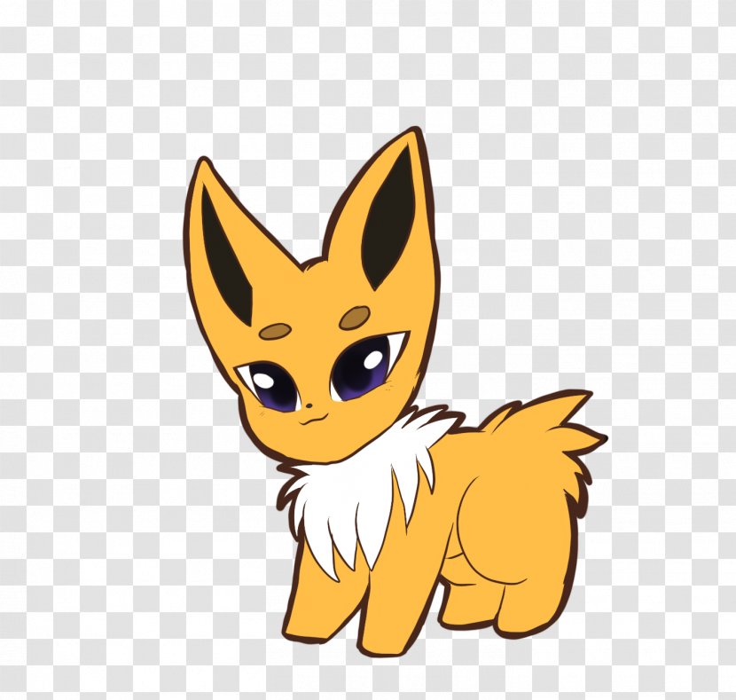 Whiskers Red Fox Cat Clip Art Illustration - Fawn - Jolteon Eevee Transparent PNG