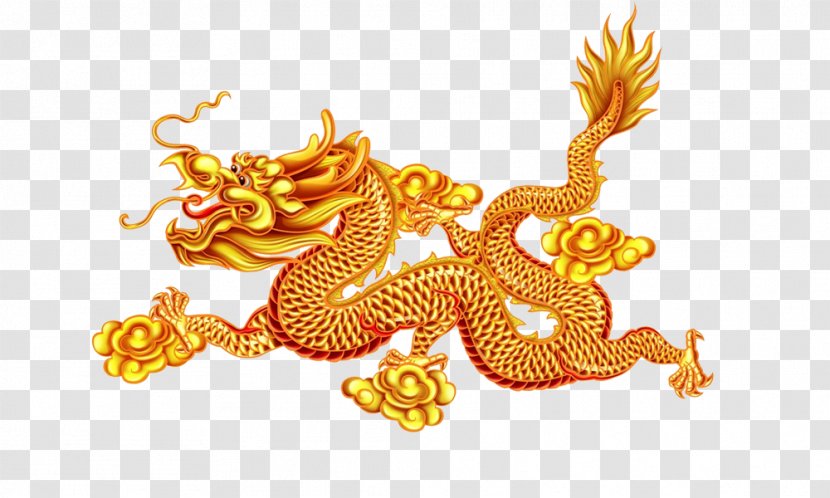 Chinese Dragon Zodiac Rooster - Golden Transparent PNG