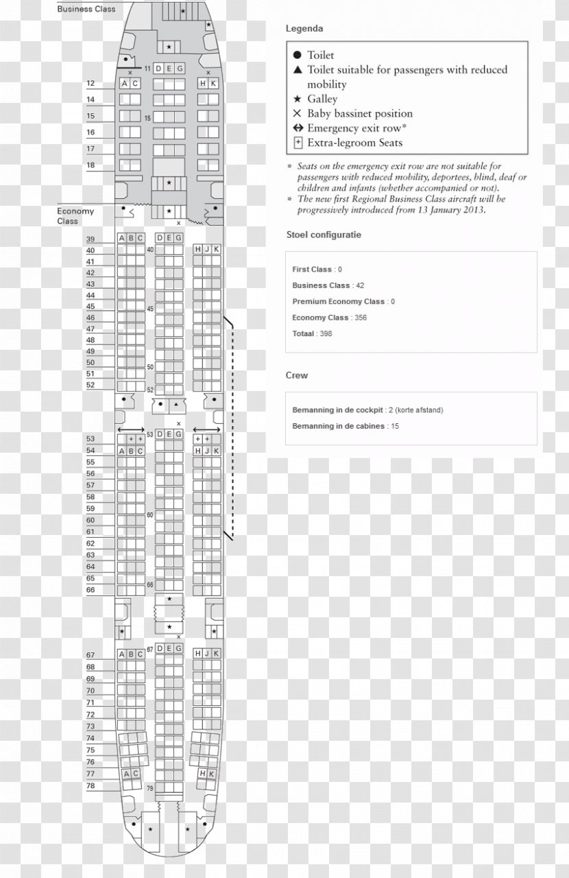Boeing 777 777-300 Seating Plan Aircraft Seat Map Airline - Text Transparent PNG