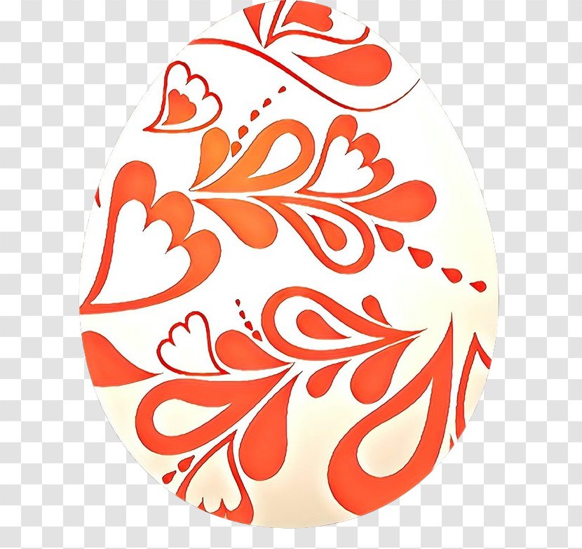Easter Bunny Egg Clip Art Chocolate - Orange - Floral Design Transparent PNG