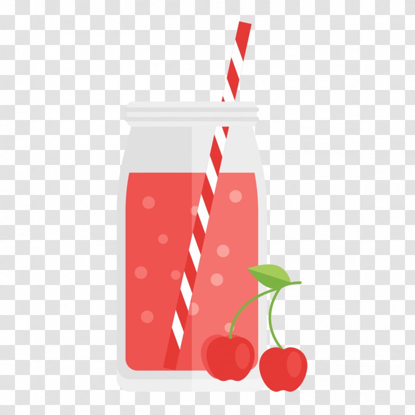 Strawberry Juice Vector Graphics Drink Image - Iced Transparent PNG
