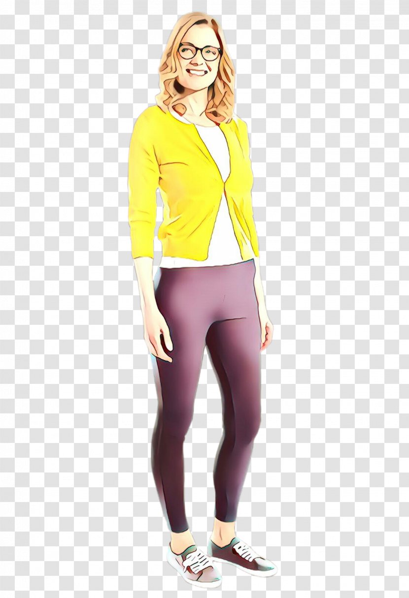Clothing Yellow Leggings Tights Standing - Trousers Outerwear Transparent PNG
