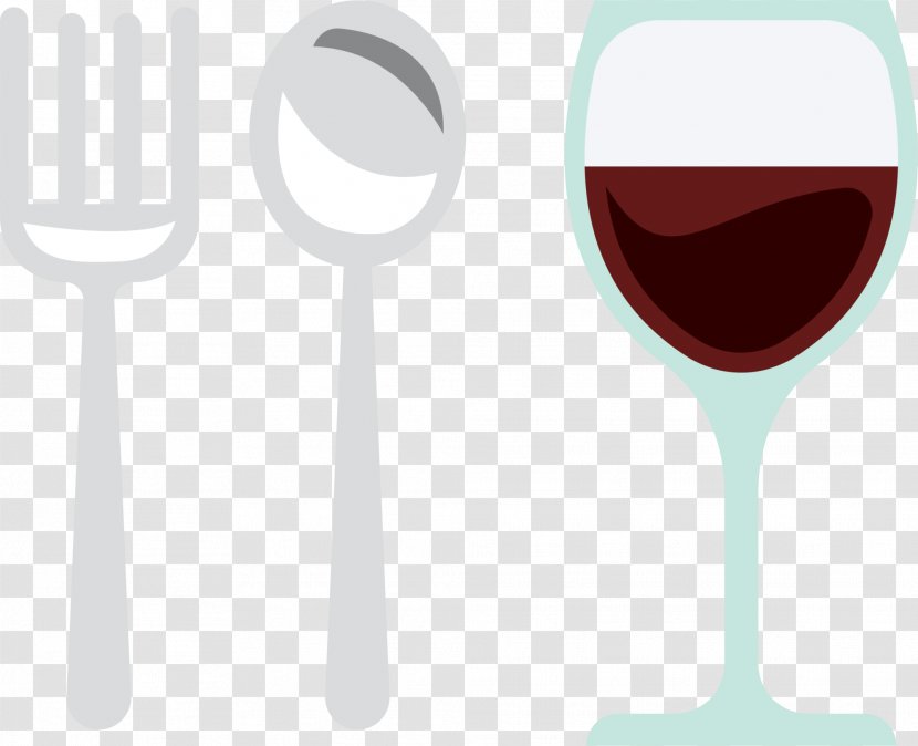 Brand Fork Spoon Font - Blue Wine Tableware Transparent PNG