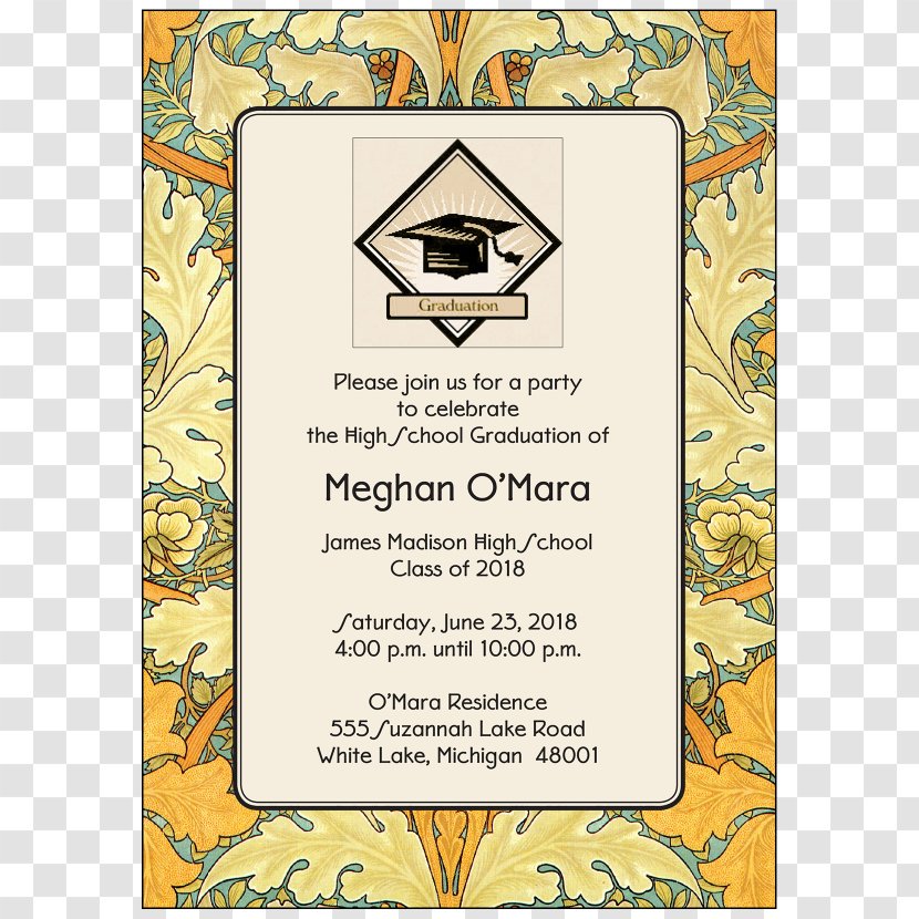 Wedding Invitation Graduation Ceremony Greeting & Note Cards Party - College Transparent PNG