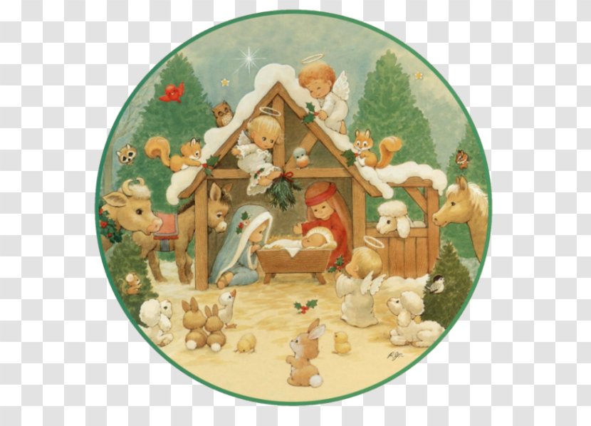 Nativity Of Jesus Scene Christmas Mrs. Claus Child - Card Transparent PNG