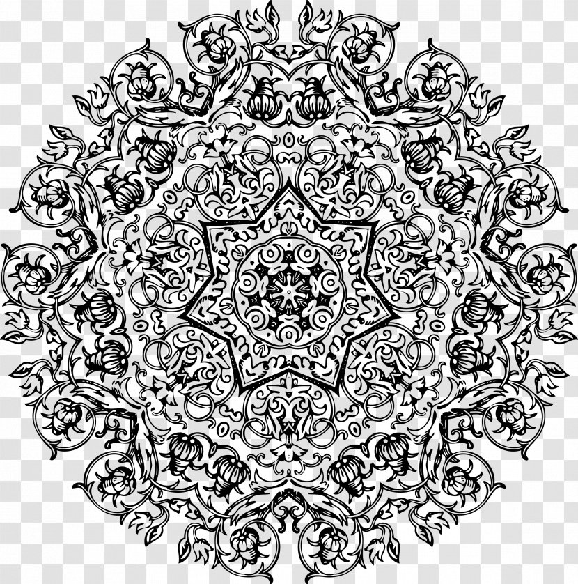 Mandala Coloring Book Mehndi - Sacred Geometry - Ornament Transparent PNG