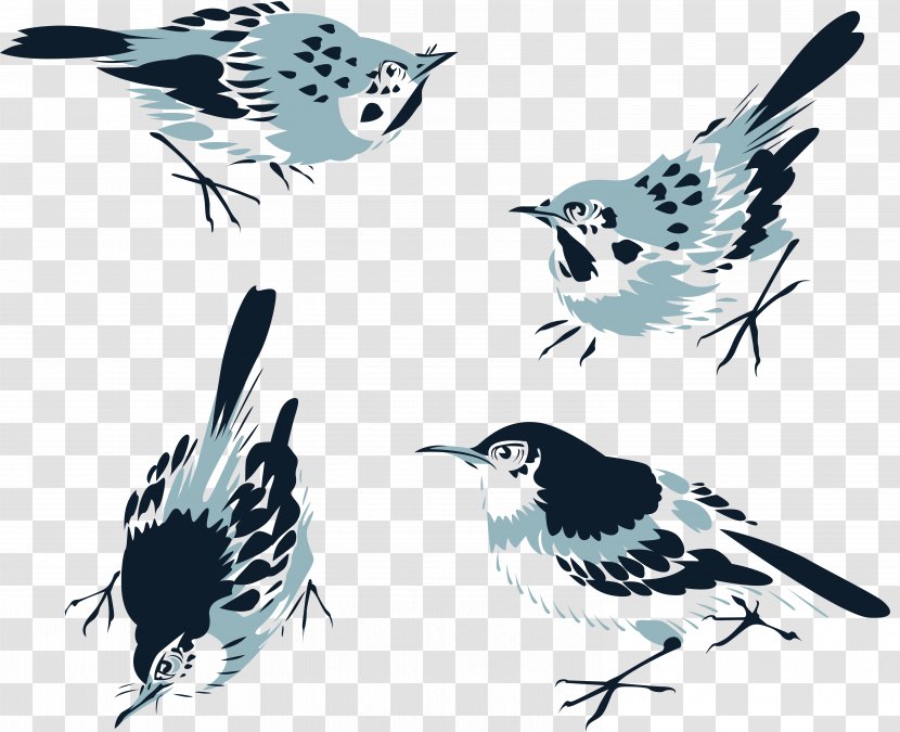 Chinese Painting Art Clip - Sparrow Transparent PNG