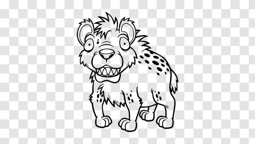 Striped Hyena Lion Spotted Drawing - Tree Transparent PNG