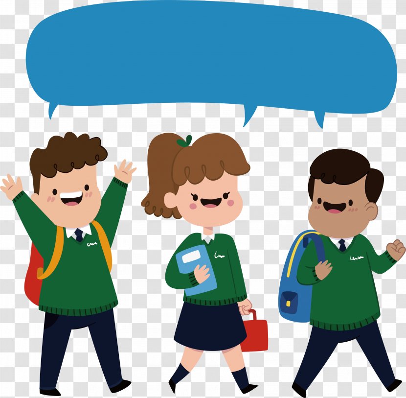 Student School Uniform Estudante - Students In Green Uniforms Transparent PNG