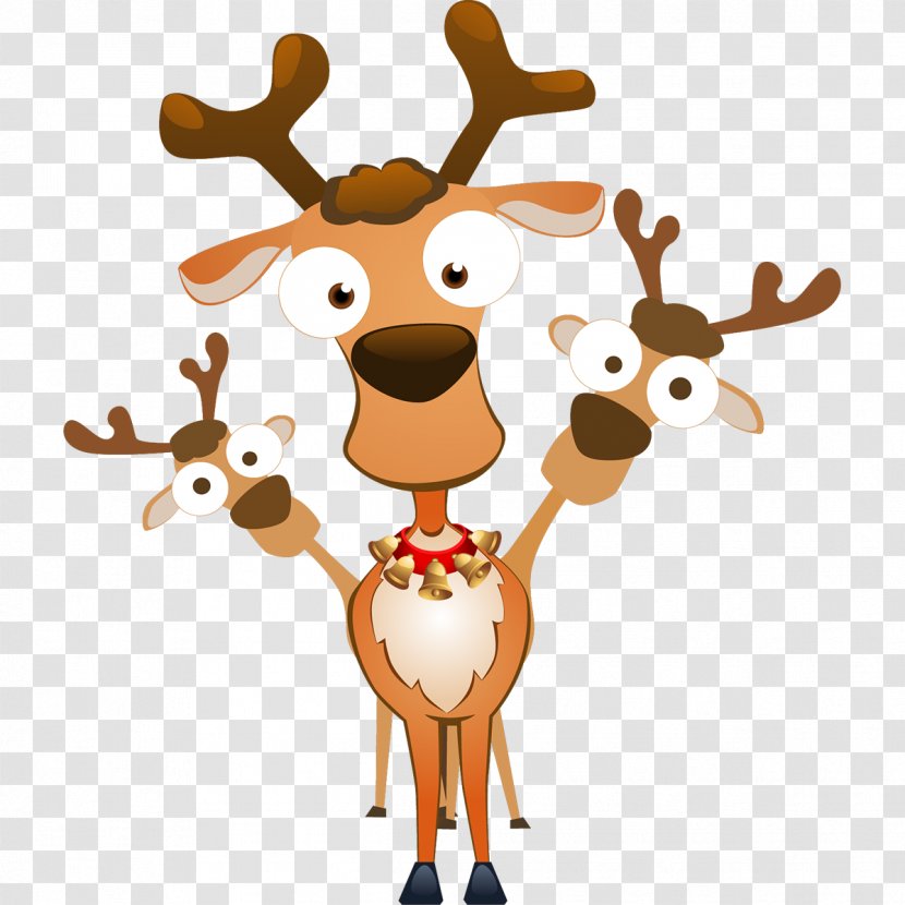 Rudolph Santa Claus Reindeer Christmas Day - Stock Photography - Raja Illustration Transparent PNG