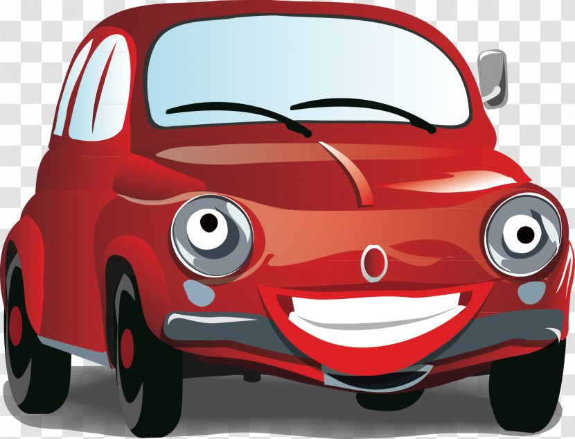 Cartoon Royalty-free Clip Art - City Car - Model Exquisite Pattern Painting Transparent PNG