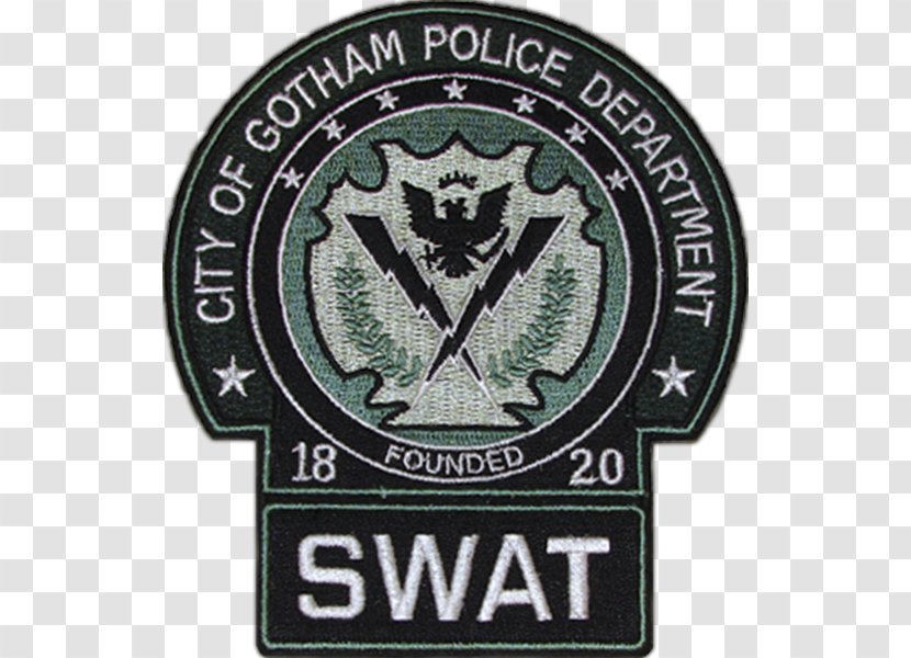Gotham City Police Department SWAT Los Angeles - Embroidered Patch - Swat Transparent PNG
