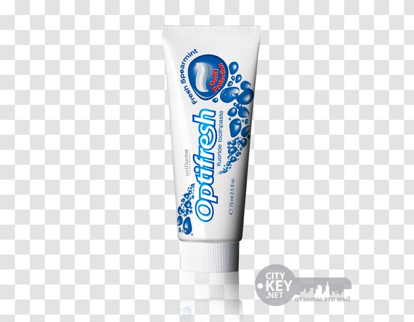 Toothpaste Cream Oriflame Fluoride - Dental Plaque Transparent PNG