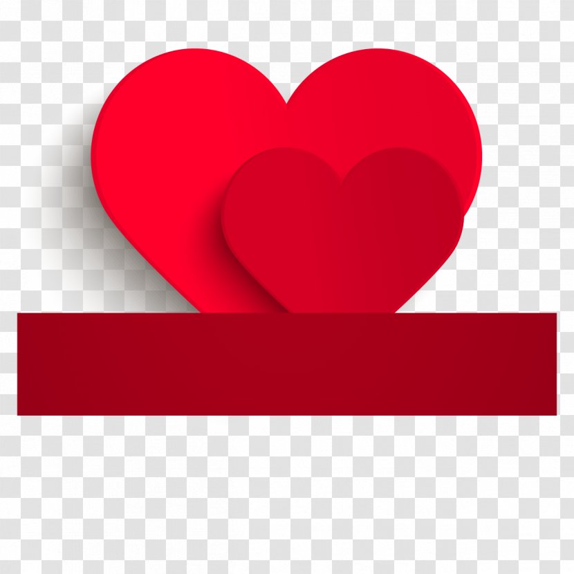 Red Love Valentine's Day Euclidean Vector - Three-dimensional Heart Transparent PNG