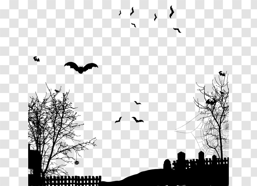 Halloween Black And White Ink - Day Of The Dead Transparent PNG