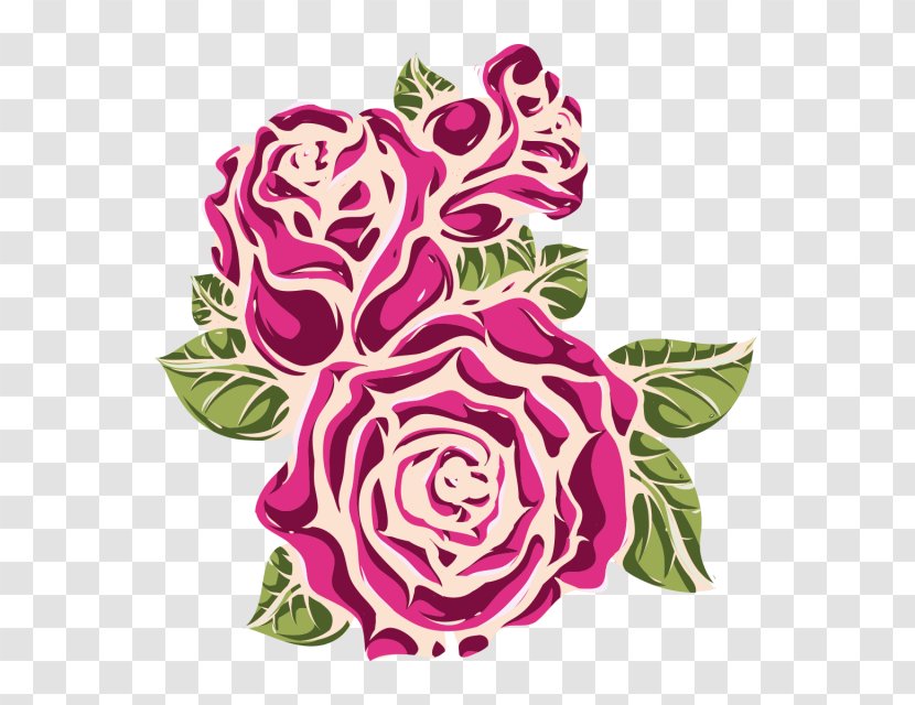 Garden Roses Floral Design Watercolor Painting Cut Flowers Clip Art - Flower Transparent PNG